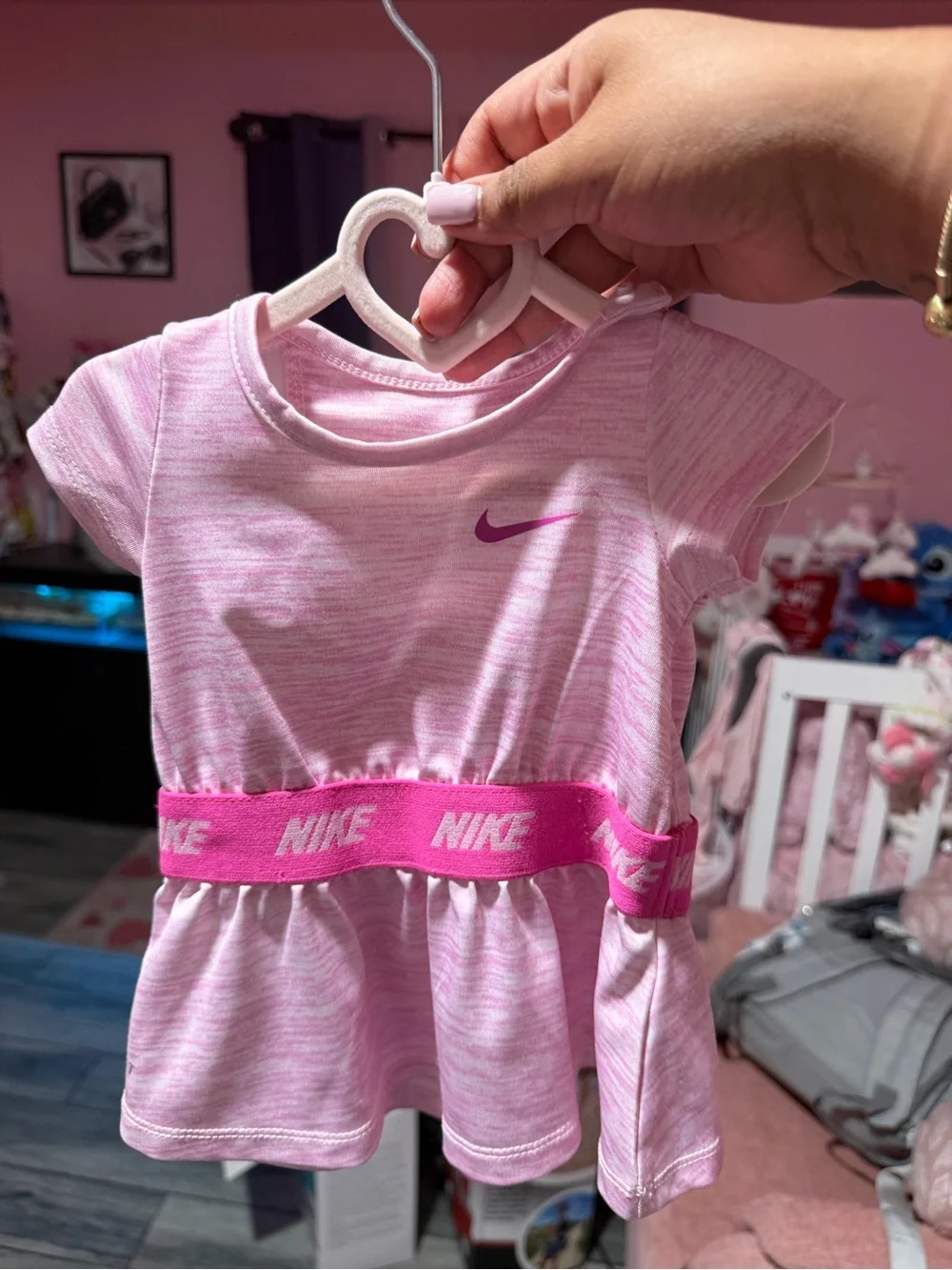 Nike Pink Heathered Dri-FIT Infant Top